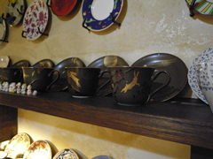 「こおひぃはうす 可否館」に飾られていた兎柄のお皿