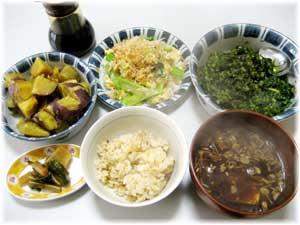 小松菜チャンプルー定食