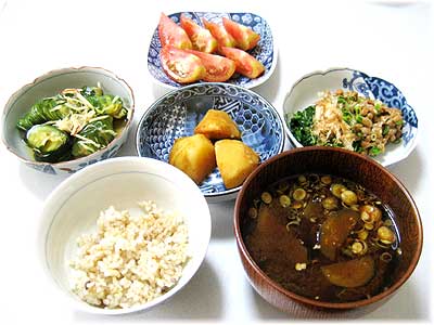 モロヘイヤ納豆定食