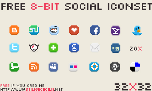 8_Bit_Social_Media_Icons_by_StiligeCecilie