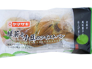 緑茶と小豆のツイストパン　ヤマザキ