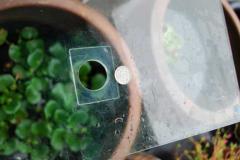 ガラス　穴あけ　水槽